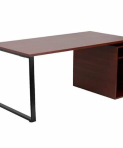 Flash Furniture - Manchester Rectangle Contemporary Laminate  Home Office Desk - Mahogany