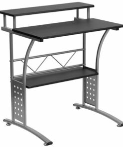 Flash Furniture - Clifton Rectangle Contemporary Laminate  Home Office Desk - Black