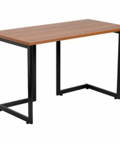 Flash Furniture - Rectangle Contemporary Laminate  Home Office Desk with Metal Frame - Cherry