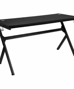 Flash Furniture - Duncan Rectangle Modern Laminate  Gaming Desk - Black 0