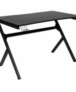 Flash Furniture - Duncan Rectangle Modern Laminate  Gaming Desk - Black 1