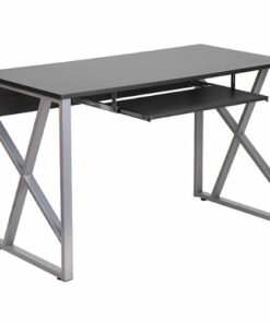 Flash Furniture - Salvador Rectangle Contemporary Laminate  Home Office Desk - Black