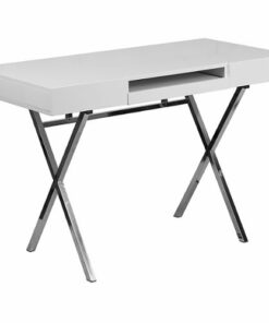 Flash Furniture - Tybee Rectangle Contemporary Laminate 2-Drawer Home Office Desk - White