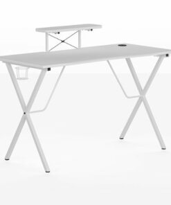 Flash Furniture - Mallot Rectangle Contemporary Laminate  Gaming Desk - White