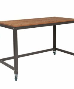 Flash Furniture - Livingston Collection Rectangle Industrial Laminate  Home Office Desk - Brown Oak