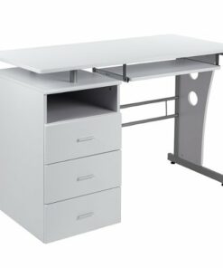 Flash Furniture - Joshua Rectangle Contemporary Laminate  Home Office Desk - White