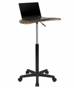 Flash Furniture - Eve Half-Round Contemporary Laminate  Laptop Desk - Rustic Walnut