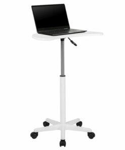 Flash Furniture - Eve Half-Round Contemporary Laminate  Laptop Desk - White