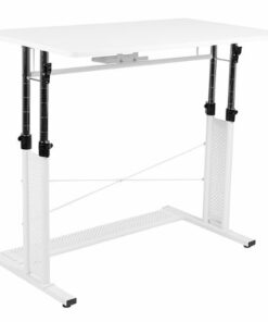 Flash Furniture - Fairway Rectangle Modern Laminate  Sit and Stand Desk - White