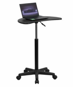 Flash Furniture - Eve Half-Round Contemporary Laminate  Laptop Desk - Black