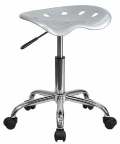 Flash Furniture - Taylor Contemporary Plastic Stool - Silver