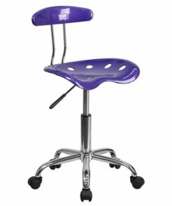 Flash Furniture - Elliott Contemporary Plastic Swivel Office Chair - Violet