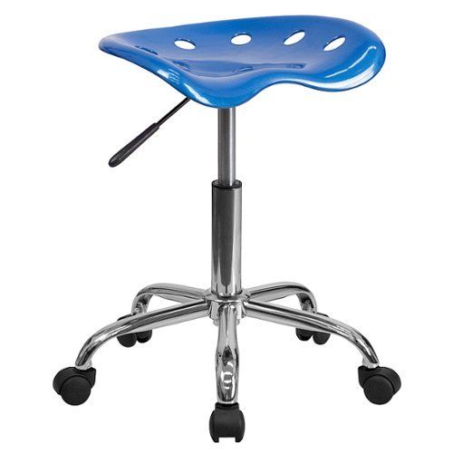 Flash Furniture - Taylor Contemporary Plastic Stool - Bright Blue