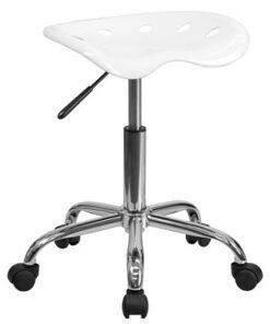 Flash Furniture - Taylor Contemporary Plastic Stool - White