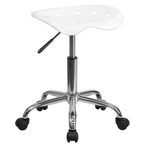 Flash Furniture - Taylor Contemporary Plastic Stool - White