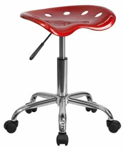 Flash Furniture - Taylor Contemporary Plastic Stool - Wine Red