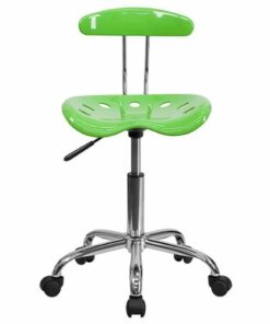 Flash Furniture - Elliott Contemporary Plastic Swivel Office Chair - Apple Green