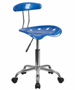Flash Furniture - Elliott Contemporary Plastic Swivel Office Chair - Bright Blue