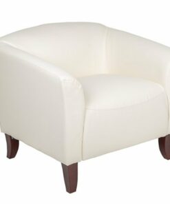 Flash Furniture - Hercules Imperial  Contemporary Leather/Faux Leather Reception Chair - Ivory