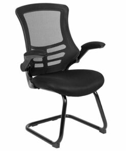 Flash Furniture - Kelista  Contemporary Mesh Side Chair - Upholstered - Black Mesh
