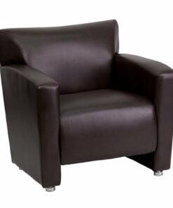 Flash Furniture - Hercules Majesty  Contemporary Leather/Faux Leather Reception Chair - Brown