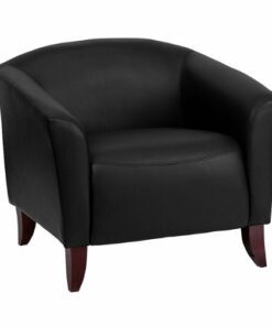 Flash Furniture - Hercules Imperial  Contemporary Leather/Faux Leather Reception Chair - Black