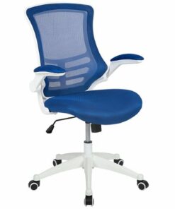 Flash Furniture - Kelista Contemporary Mesh Swivel Office Chair - Blue Mesh/White Frame