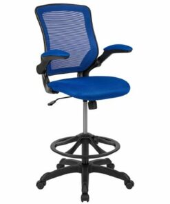 Flash Furniture - Kale Contemporary Mesh Drafting Stool - Blue