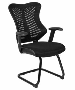Flash Furniture - Kale  Contemporary Mesh Side Chair - Upholstered - Black Mesh 1