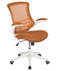 Flash Furniture - Kelista Contemporary Mesh Swivel Office Chair - Tan Mesh/White Frame