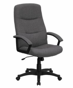 Flash Furniture - Rochelle High Back Fabric Executive Chair with Two Line Horizontal Stitch Back - Gray