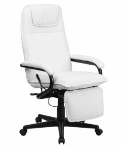 Flash Furniture - Robert Contemporary Leather/Faux Leather Swivel Office Chair - White
