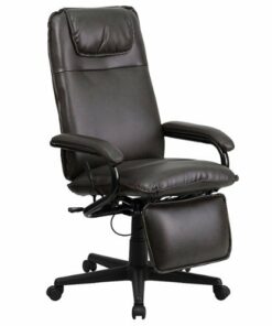 Flash Furniture - Robert Contemporary Leather/Faux Leather Swivel Office Chair - Brown