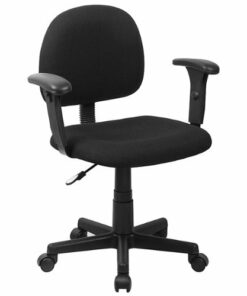 Flash Furniture - Wayne Contemporary Fabric Swivel Office Chair - Black 0