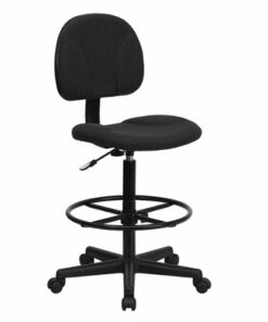 Flash Furniture - Bruce Contemporary Fabric Drafting Stool - Black Patterned