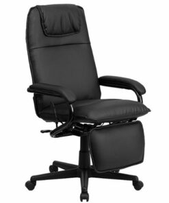 Flash Furniture - Robert Contemporary Leather/Faux Leather Swivel Office Chair - Black