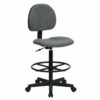 Flash Furniture - Bruce Contemporary Fabric Drafting Stool - Gray 1