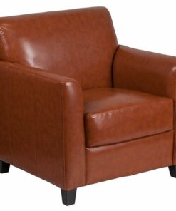 Flash Furniture - Hercules Diplomat  Contemporary Leather/Faux Leather Reception Chair - Cognac