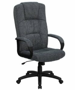 Flash Furniture - Rochelle High Back Fabric Adjustable Executive Swivel Office Chair with Arms - Gray
