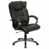 Flash Furniture - Hansel Contemporary Leather/Faux Leather Ripple Executive Swivel High Back Office Chair - Espresso Brown