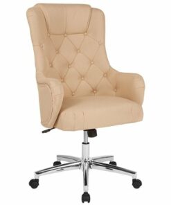 Flash Furniture - Chambord Transitional Fabric Executive Swivel Office Chair - Beige Fabric