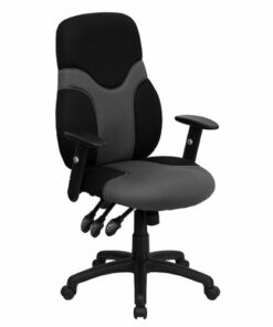 Flash Furniture - Abbott Contemporary Mesh Swivel Office Chair - Black and Gray