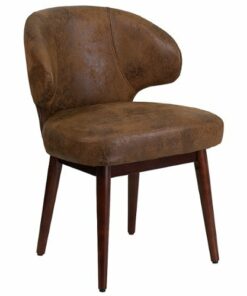 Flash Furniture - Comfort Back  Contemporary Fabric Side Chair - Upholstered - Bomber Jacket Microfiber
