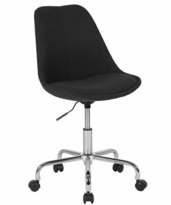 Flash Furniture - Aurora Series Contemporary Fabric Swivel Office Chair - Black