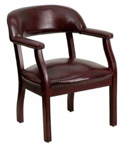 Flash Furniture - Diamond  Traditional Vinyl Side Chair - Upholstered - Oxblood Vinyl