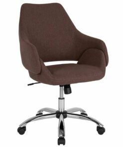 Flash Furniture - Madrid Contemporary Fabric Executive Swivel Office Chair - Brown Fabric
