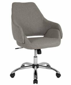 Flash Furniture - Madrid Contemporary Fabric Executive Swivel Office Chair - Light Gray Fabric