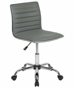 Flash Furniture - Alan Contemporary Vinyl Swivel Office Chair - Light Gray Vinyl/Chrome Frame