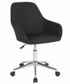 Flash Furniture - Cortana Contemporary Fabric Swivel Office Chair - Black Fabric