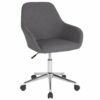 Flash Furniture - Cortana Contemporary Fabric Swivel Office Chair - Dark Gray Fabric